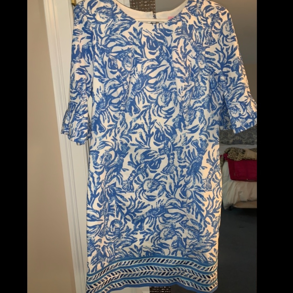 Lilly Pulizter light blue shift dress